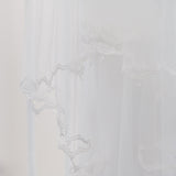 Soft drop veil with narrow lace edge & crystal droplets | ISADORA