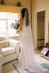 PEACE | Soft tulle ultra sheer veil (narrow width)