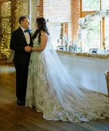 DOVE | Soft tulle draped bridal cape