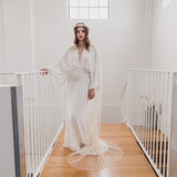 WISDOM | Soft tulle half halo veil