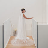 LIBERTY | Soft tulle draped veil (medium width)