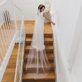 LIBERTY | Soft tulle draped veil (medium width)