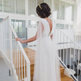 DOVE | Soft tulle draped bridal cape