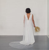 HARPER | Draped cape or veil with pearls