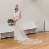 ISABELLA | Soft single tier veil with corded lace edge