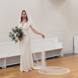 ISABELLA | Soft single tier veil with corded lace edge