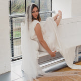 CATRINE | Single tier veil with pearls