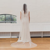 CATRINE | Single tier veil with pearls