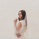 INES | Ultra sheer veil with pearls
