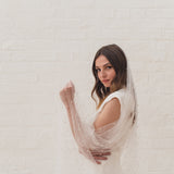 INES | Ultra sheer veil with pearls