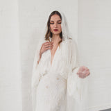ISLA | Soft single tier veil with Chantilly lace edge
