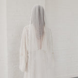 RUBY | Soft single tier veil with narrow lace edge