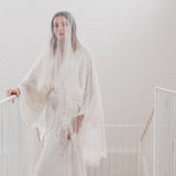 MELODY | Soft drop veil with Chantilly lace edge