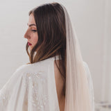 PEACE | Soft tulle ultra sheer veil (narrow width)