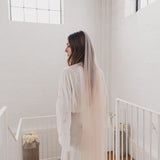 PEACE | Soft tulle ultra sheer veil (narrow width)