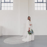 GRACE | Silk tulle drop veil (full width)