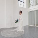 GRACE | Silk tulle drop veil (full width)