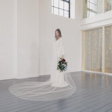 GRACE | Silk tulle drop veil (full width)
