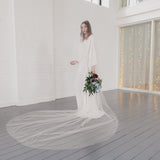 GRACE | Silk tulle drop veil (full width)