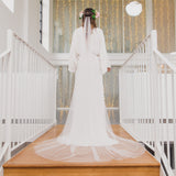 PEACE | Soft tulle ultra sheer veil (medium width)