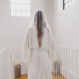 HOPE | Soft tulle single tier veil (narrow width)