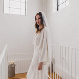 HOPE | Soft tulle single tier veil (narrow width)