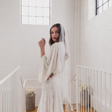 HOPE | Soft tulle single tier veil (narrow width)