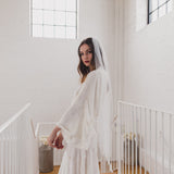 HOPE | Soft tulle single tier veil (narrow width)