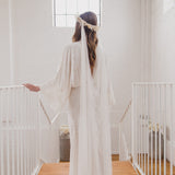SERENITY | Silk tulle draped veil