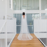 DOVE | Soft tulle draped bridal cape