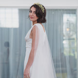 DOVE | Soft tulle draped bridal cape