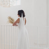 LIBERTY | Soft tulle draped veil (narrow width)