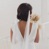 LIBERTY | Soft tulle draped veil (narrow width)