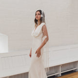 LILA | Single tier veil with 3D flowers