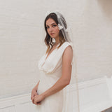 LILA | Single tier veil with 3D flowers