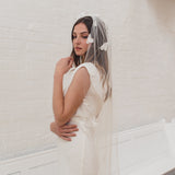 LILA | Single tier veil with 3D flowers