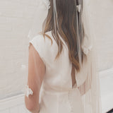 LILA | Single tier veil with 3D flowers