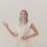 LUNA | Soft drop veil with Chantilly lace edge