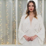 FRANCINE | Soft mantilla or drop veil with narrow floral lace edge