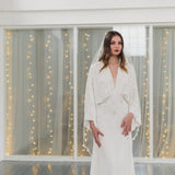 FRANCINE | Soft mantilla or drop veil with narrow floral lace edge
