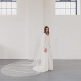 GRACE | Silk tulle drop veil (full width)