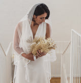 MIA | Dotted drop veil with narrow lace edge