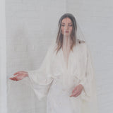 ADD A BLUSHER (upper tier) to a raw edge veil