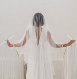 MIA | Dotted drop veil with narrow lace edge