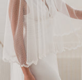 MIA | Dotted drop veil with narrow lace edge