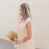 HONOUR | Soft tulle two tier Juliet cap veil (full width)