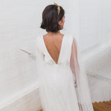 DOVE | Soft tulle draped bridal cape