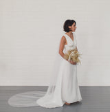 HARPER | Draped cape or veil with pearls