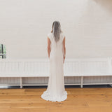INES | Ultra sheer veil with pearls
