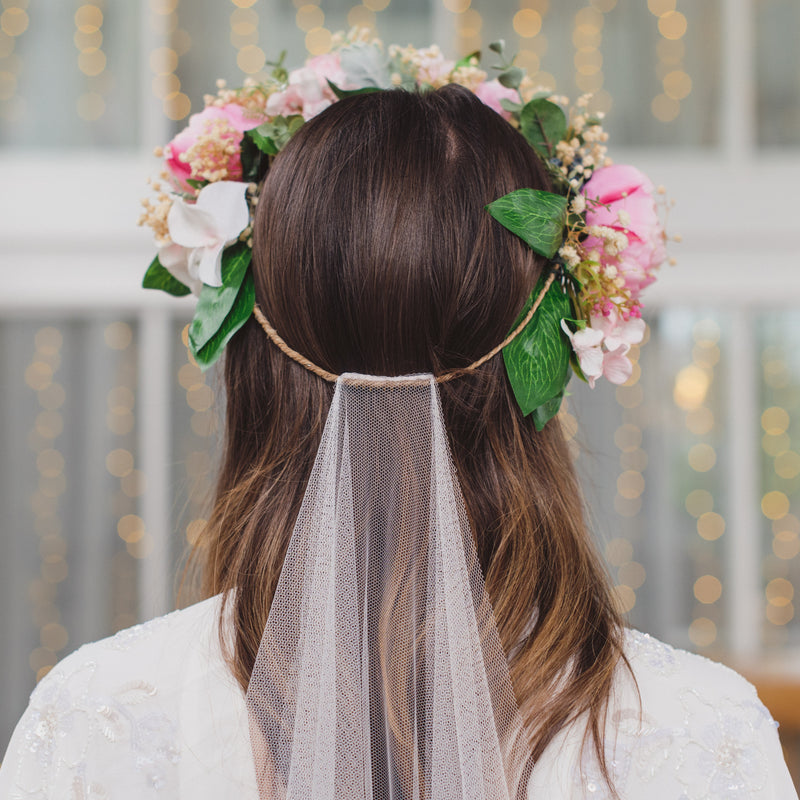 PEACE  Soft tulle ultra sheer veil (narrow width) – Blossom & Bluebird